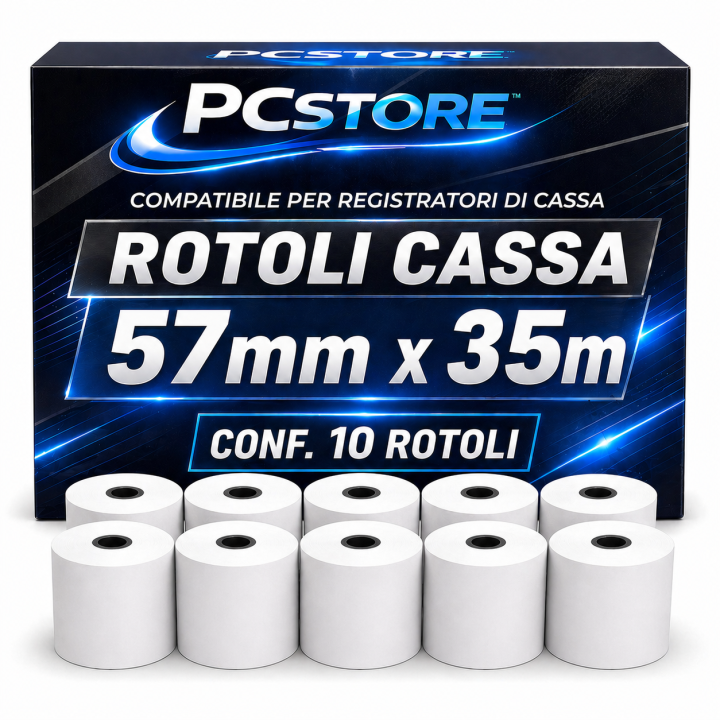 Rotoli Termici 57X30 48gr Omologati - Blister 10pz